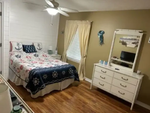 Roomy Guest Bedroom with Bunk