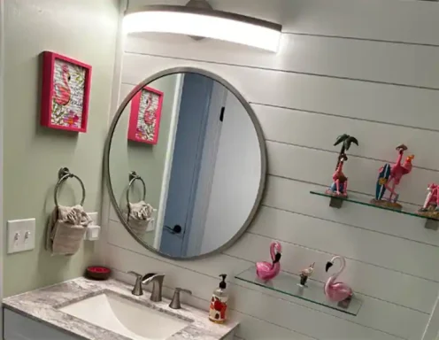 Guest Bathroom, Flamingo Shiplap